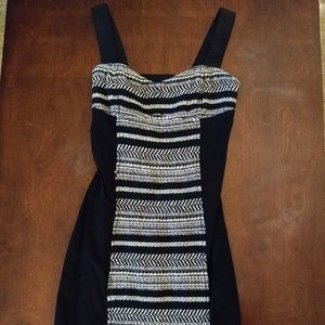 Form fitting stretch mini dress